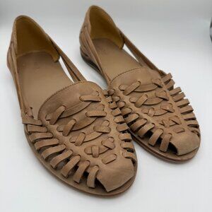 Nisolo Shoes Women’s Size 10 Huarache Tan Beige Brown Leather Slip On Sandals